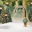 Joerger, Design, Valencia, gemstone, new, green aventurine, gold, single lever washbasin mixer