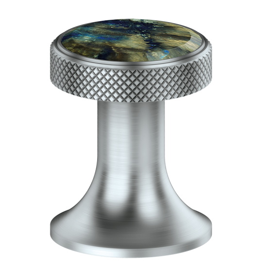 Jörger Design,, Valencia, ручка смесителя, лабрадорит, матовый никель, самоцвет, драгоценный камень, натуральный камень, гравировка, декор ванной, premium