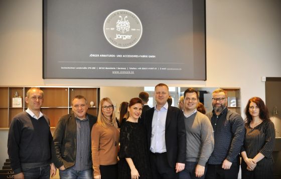 Design-Brunch at the LV Studio salon in St. Petersburg with Egor Soldatov LV Studio), Alexandr Lipko (owner by LV Studio), Julia Grekova (Jörger), Andrey Skorodumov (LV Studio), Konstantin Elfimov (LV Studio) , Evgeni Yanson (LV Studio) , Diana Tersenova 