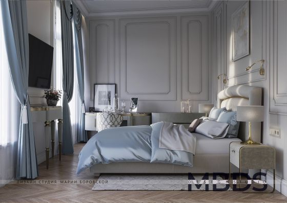Bedroom based on a design by Maria Borovskaya