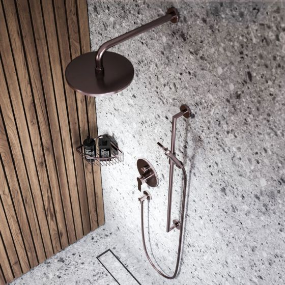 Jörger Design, душевой гарнитур, однорычажный смеситель, Eleven, Nerz matt, норка матовая, дизайнерский, антрацит, дизайн ванной, джапанди, душевая лейка, декор, premium, аксессуары для ванной