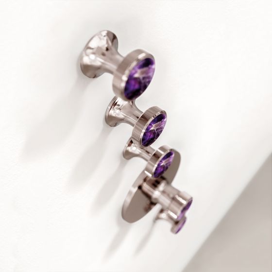 Jörger, design, Valencia, platinum, amethyst, violet, luxury, jewellery, shower, chromotherapy, concealed single lever, wall valve, joerger