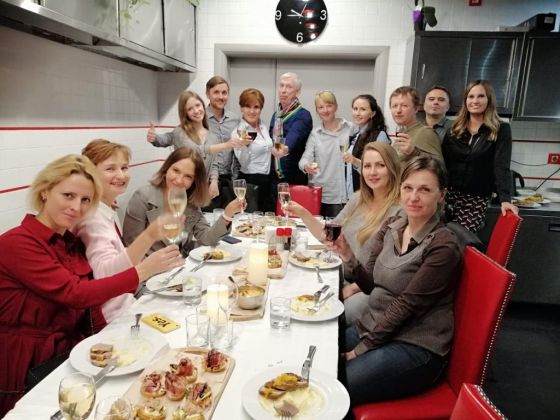 JÖRGER Dinner with the architects and designers at Konzept with Vera Polunina, Daria Shatilova, Ksenia Ponomareva, Menshenin Ivan, Anna Mitsykh, Andrej Komarov, Anna Tikhomirova, Olesya Maznaya, Dimitri Chapaniya, Alla Averina, Alexander Zhukov.