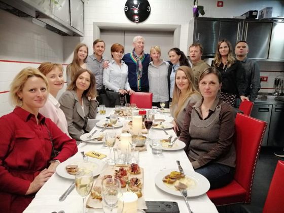 JÖRGER Dinner with the architects and designers at Konzept with Vera Polunina, Daria Shatilova, Ksenia Ponomareva, Menshenin Ivan, Anna Mitsykh, Andrej Komarov, Anna Tikhomirova, Olesya Maznaya, Dimitri Chapaniya, Alla Averina, Alexander Zhukov.