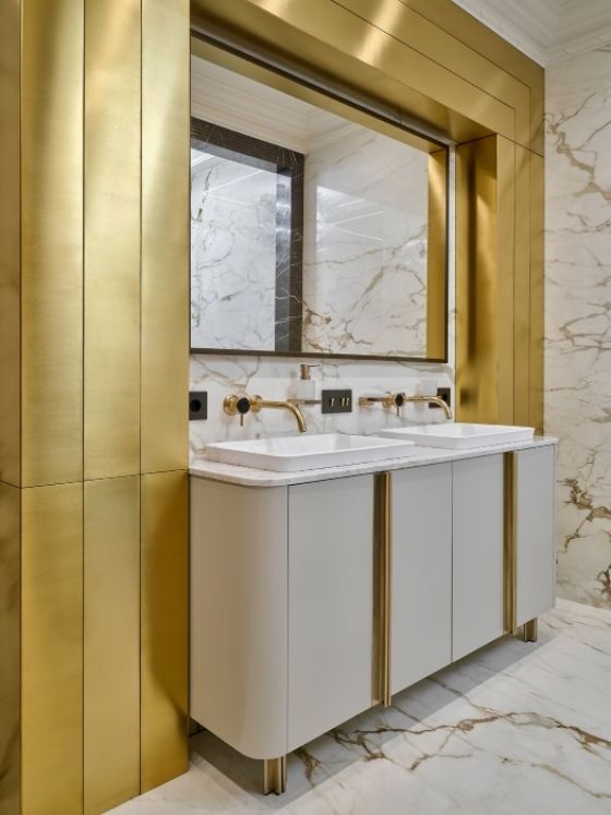 Jörger Design, Valencia, design tap, single-lever, wall-mounted, mixer, sunshine matt, black crystal, art deco, Ekaterina Gorbunova, bathroom, luxury, washbasin,