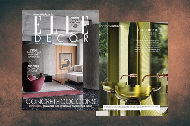 Cover Elle Decor India 2023 about Joerger Valencia Labradorite Rose Gold page 228