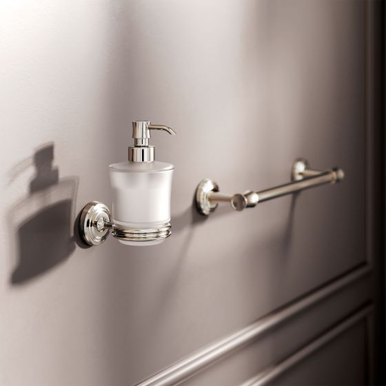 Jörger Design, Belledor, polished nickel, accessories, soap dispenser, tub handle, Joerger
