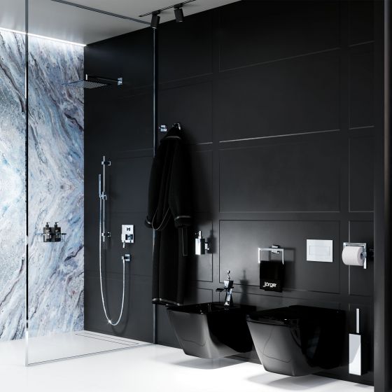 Jörger Design, Turn, chrome, bathroom, shower area, faucets, bidet, accessories, Joerger