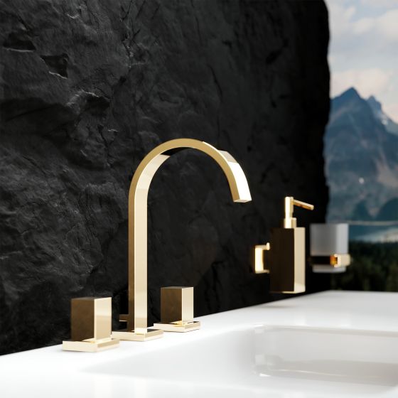 Jörger Design, Empire Royal, sunshine, washbasin tap, washbasin accessories, soap dispenser, tumbler holder, classic, elegant