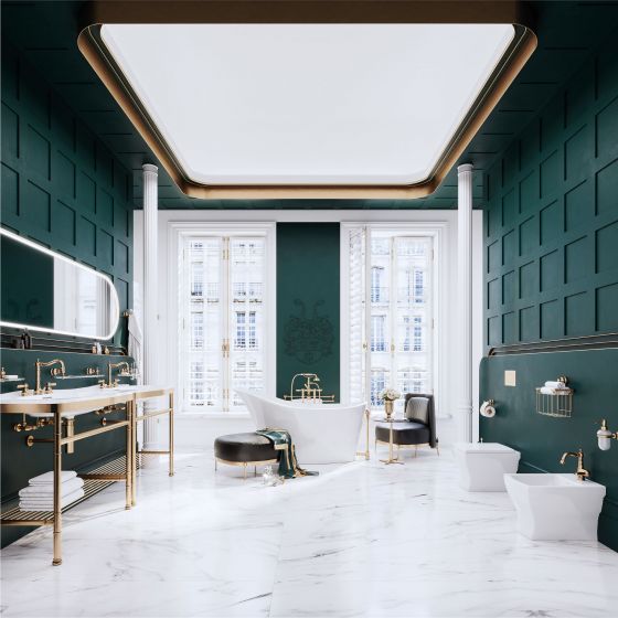 Joerger Design, Delphi, sunshine matt, bathroom, fittings, accessories, washbasin, bidet, bathtub, elegant, luxurious. Luxury bathroom, designer fittings, Joerger