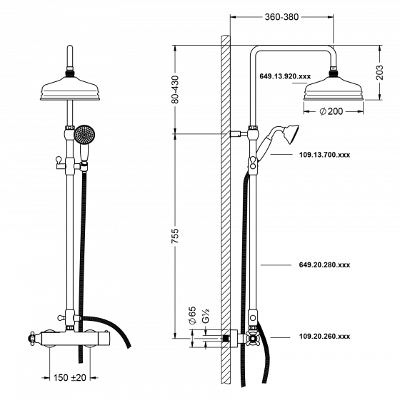 109.20.460.xxx Specification drawing mm