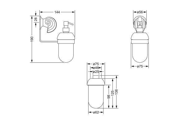601.00.006.xxx Specification drawing mm