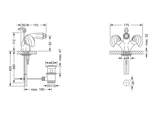 601.10.100.xxx Specification drawing mm