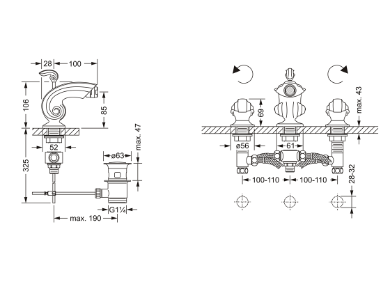 601.30.100.xxx Specification drawing mm