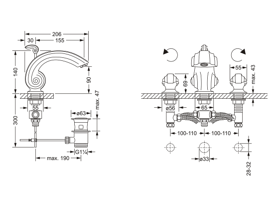 601.30.300.xxx Specification drawing mm