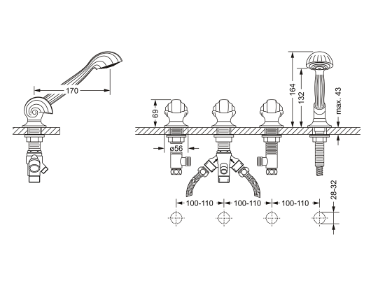601.40.150.xxx Specification drawing mm