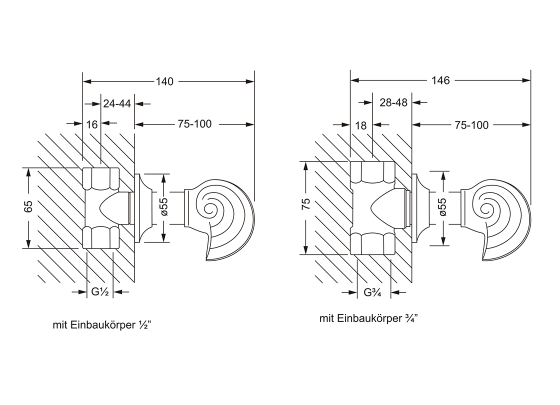 601.50.234.xxx Specification drawing mm