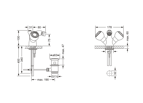 605.10.100.xxx Specification drawing mm