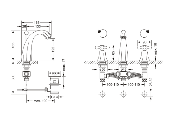 611.30.300.xxx Specification drawing mm