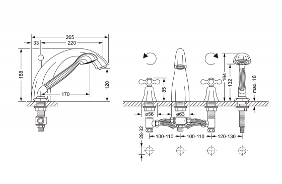 611.40.100.xxx Specification drawing mm