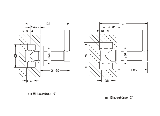 615.50.234.xxx Specification drawing mm