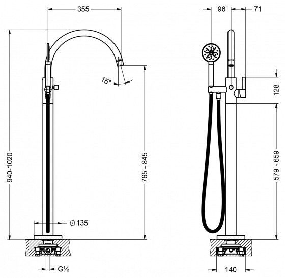 619.10.825.xxx Specification drawing mm