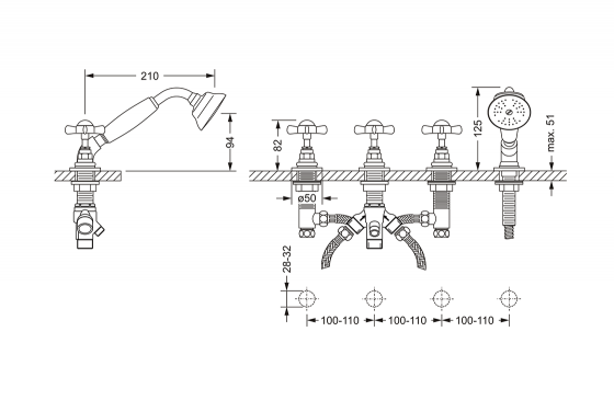 629.40.150.xxx Specification drawing mm