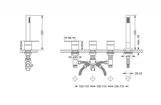 630.40.150.xxx Specification drawing mm