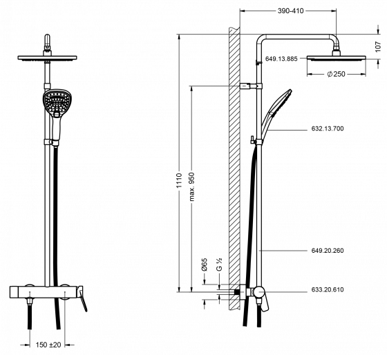 633.20.660.xxx Maßzeichnung mm