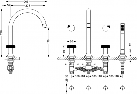 638.40.100.xxx-AA Specification drawing mm