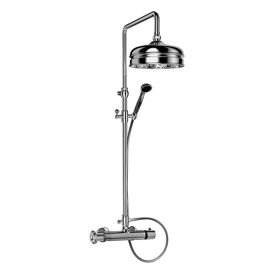 Shower mixer - Exposed shower thermostat ½", set with shower system  - Article No. 607.20.460.xxx