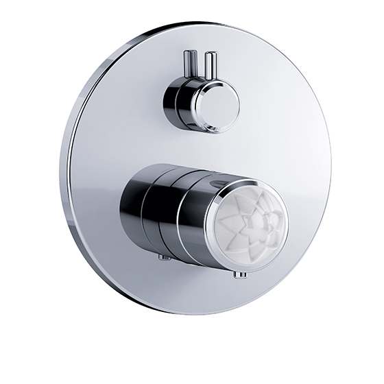 Dusch-Armaturen - Unterputz-Thermostat ½" mit Mengenregulierung, Fertigmontageset - Artikel-Nr. 631.40.380.xxx-AA