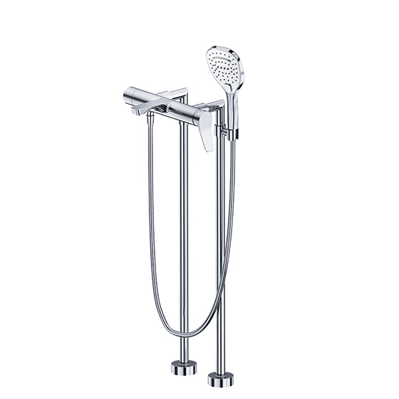 Joerger, Eleven, Tub/shower mixer for supply pipes,incl. shower set, chrome