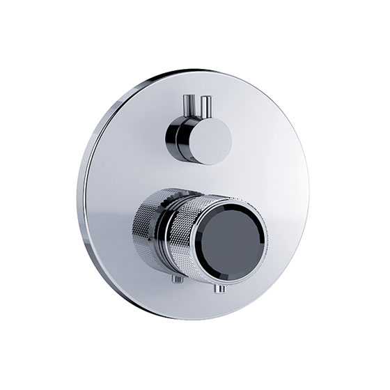 Shower mixer - Concealed wall thermostat with flow control, assembly set ½" - Article No. 638.40.385.xxx-AA