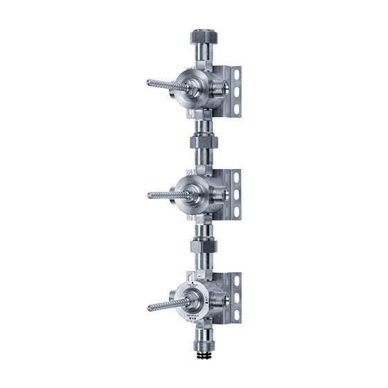 Shower mixer - Concealed wall-valve-modul, triple - Article No. 649.20.630.xxx