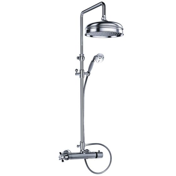 Dusch-Armaturen - Brausethermostat ½", für Aufputzmontage, Set mit Steigrohr - Artikel-Nr. 629.20.460.xxx